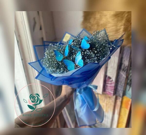 عکس دسته گل ژیپسوفیلا ابی