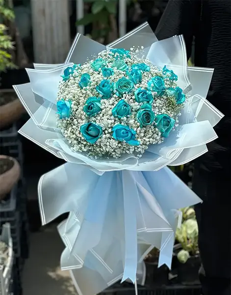 عکس دسته گل ژیپسوفیلا ابی