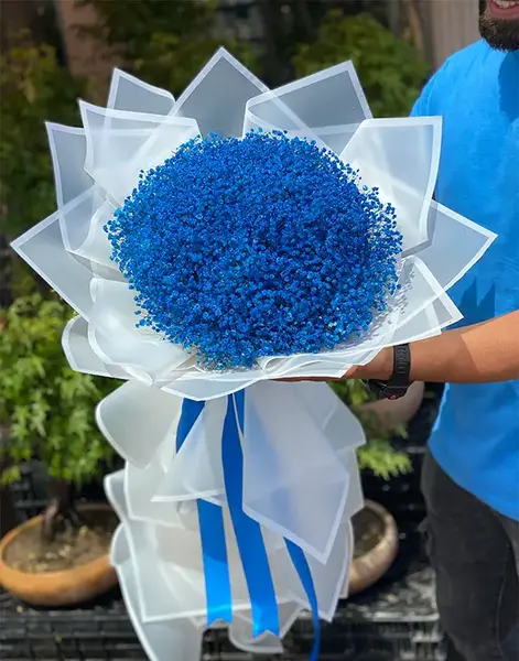 عکس دسته گل ژیپسوفیلا ابی