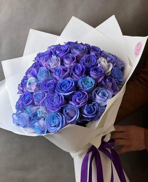 دانلود عکس دسته گل رز آبی