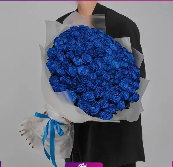 دانلود عکس دسته گل رز آبی