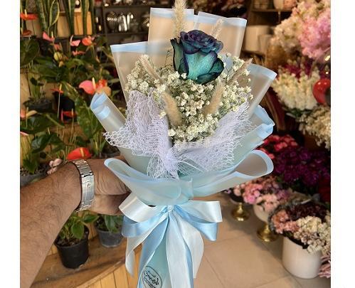 دانلود عکس دسته گل رز آبی