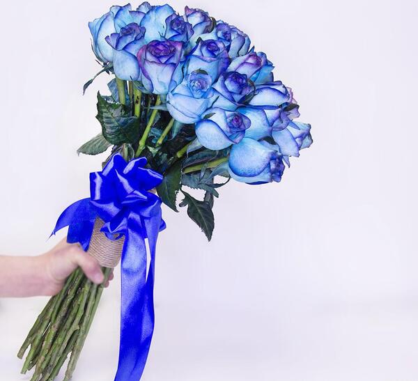 دانلود عکس دسته گل رز آبی