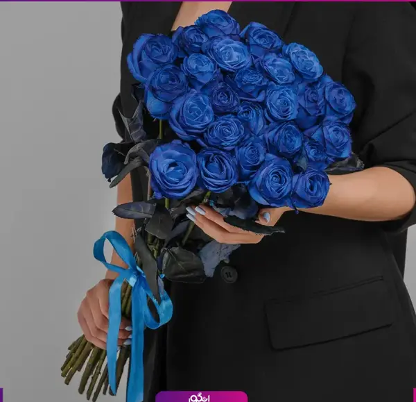 دانلود عکس دسته گل رز آبی