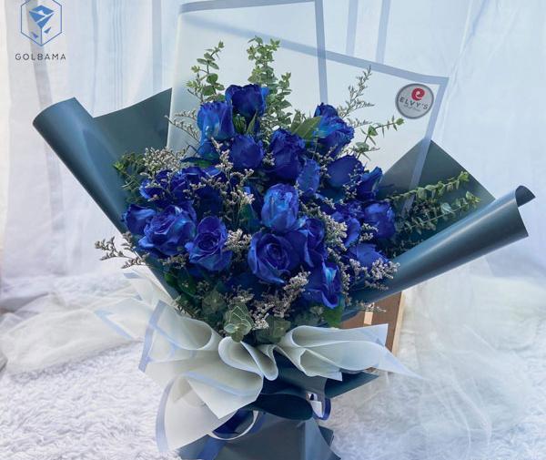 عکس دسته گل عروس رز ابی