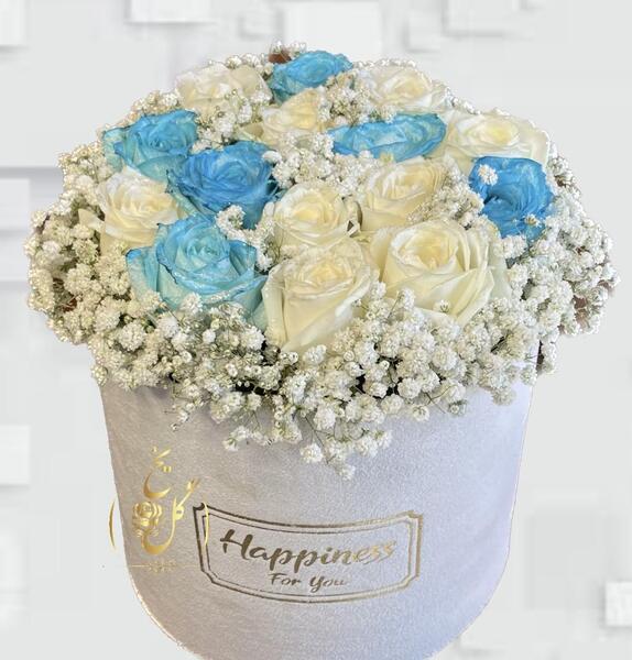 عکس دسته گل عروس رز ابی