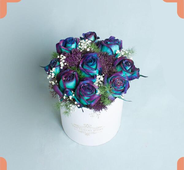 عکس دسته گل عروس رز ابی