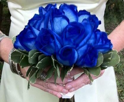 عکس دسته گل عروس رز ابی
