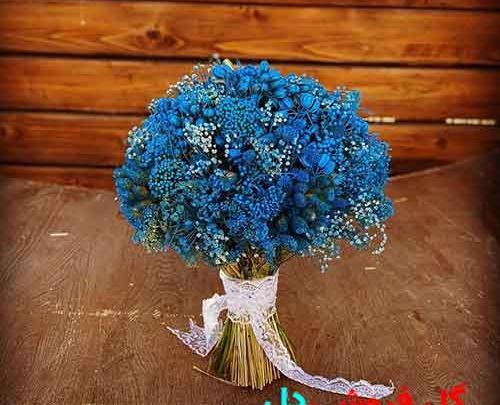 عکس مدل دسته گل عروس رز ابی