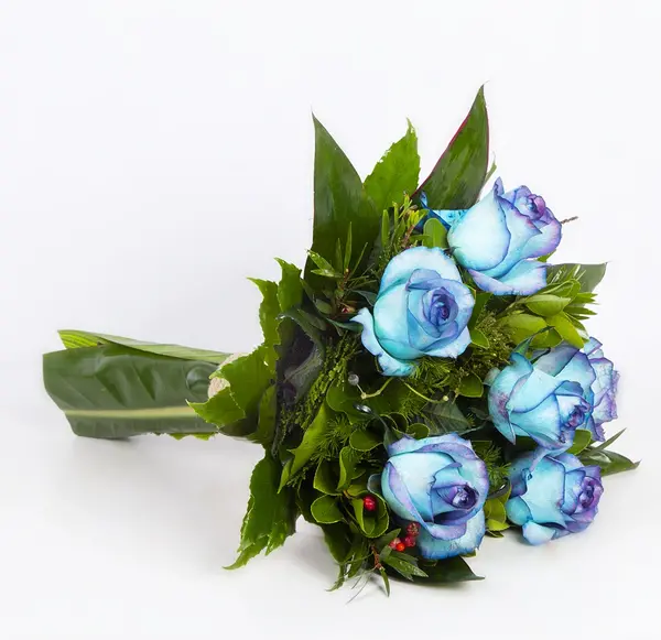 عکس مدل دسته گل عروس رز ابی