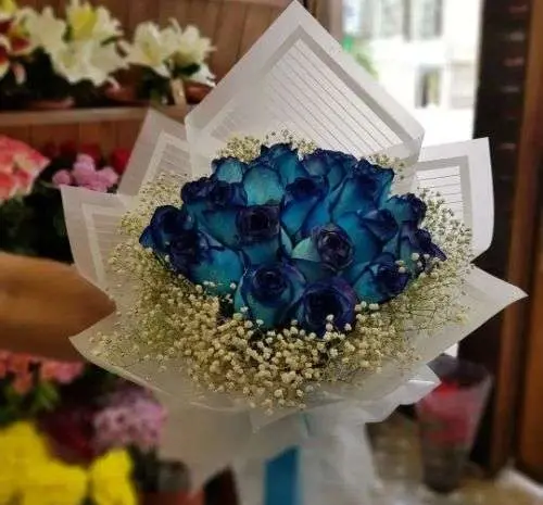عکس مدل دسته گل عروس رز ابی