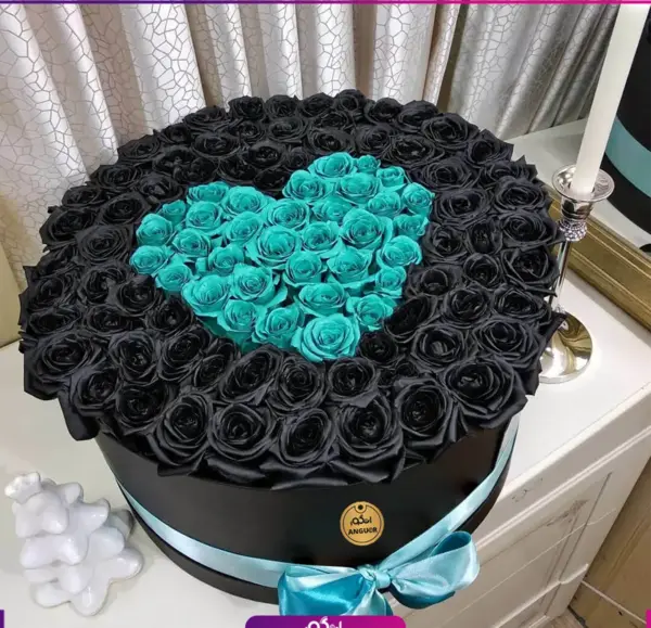 عکس دسته گل رز مشکی