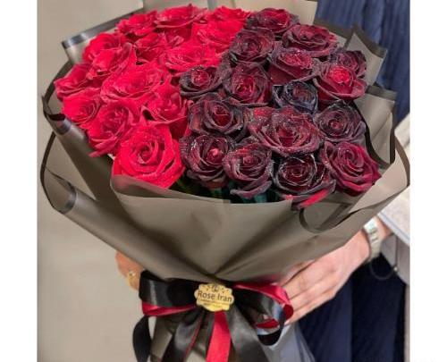 عکس دسته گل رز مشکی