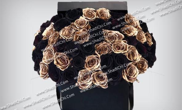 عکس دسته گل رز مشکی