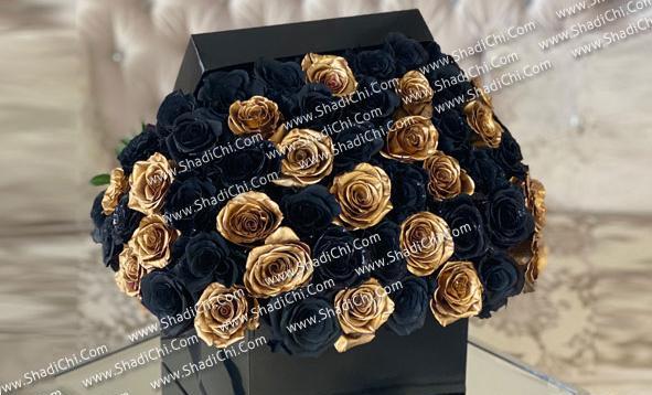 عکس دسته گل رز مشکی