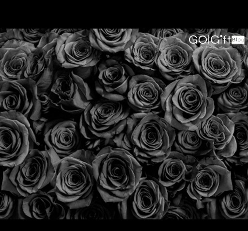 عکس دسته گل رز مشکی