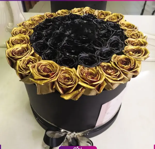 عکس دسته گل رز مشکی