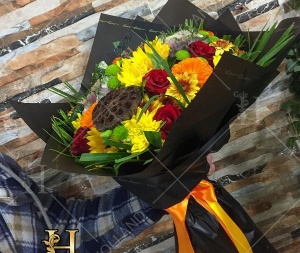 عکس دسته گل رز مشکی