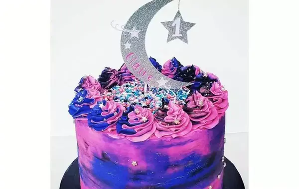 عکس کیک دخترانه بنفش