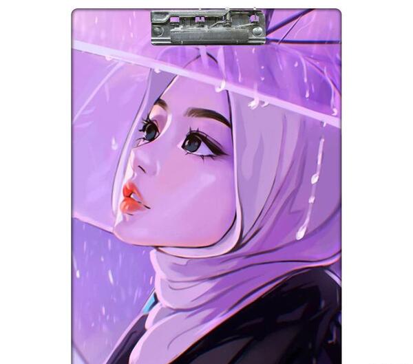 عکس نقاشی دیجیتال دختر با حجاب