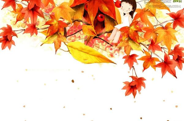 عکس دخترانه پاییزی کارتونی