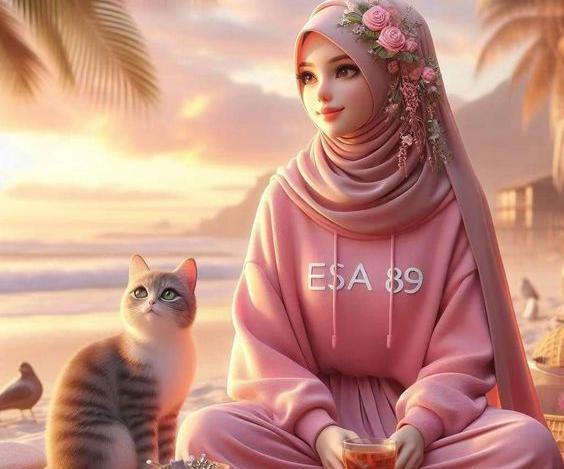 مذهبی فانتزی عکس دختر با حجاب کارتونی