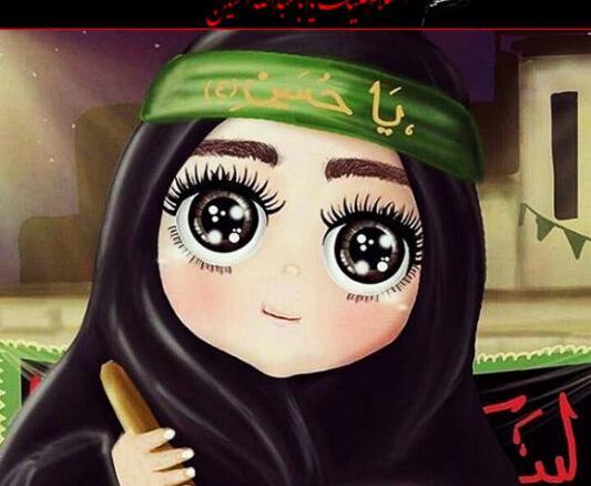 مذهبی فانتزی عکس دختر با حجاب کارتونی