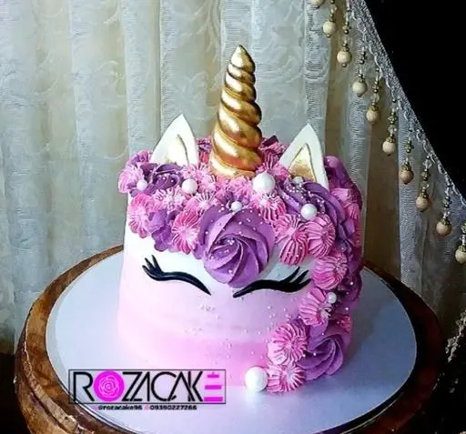عکس کیک دخترانه تک شاخ