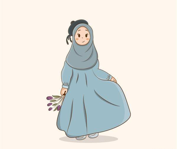 عکس دختر کارتونی خیلی زیبا با حجاب