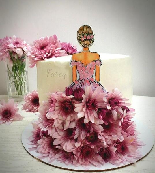عکس دخترانه برای روی کیک