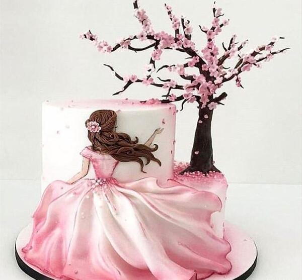 عکس دخترانه برای روی کیک