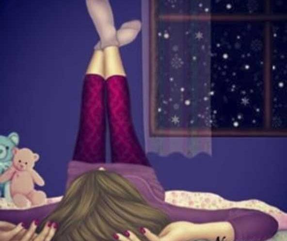 عکس کارتونی دختر تنها و غمگین