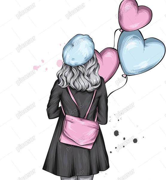 عکس نقاشی دخترانه قلب