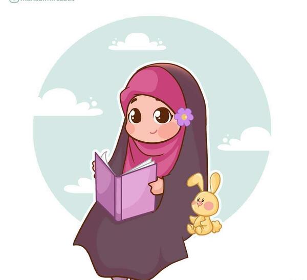 عکس پروفایل دخترانه کارتونی با حجاب