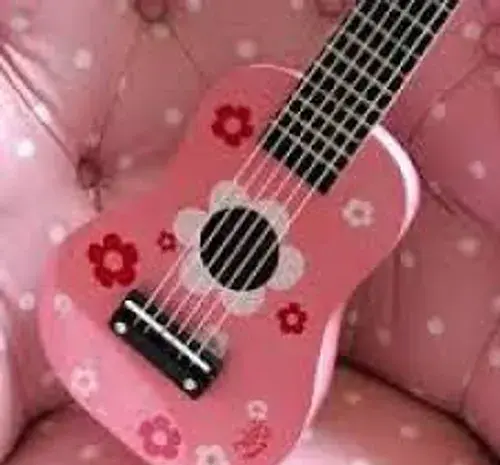 عکس گیتار دخترانه صورتی