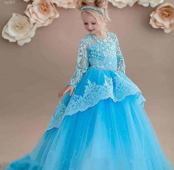 دخترانه عکس لباس عروس پرنسسی پفی رنگی