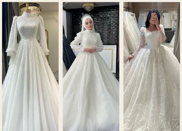 دخترانه عکس لباس عروس پرنسسی پفی رنگی