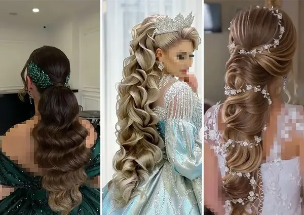 عکس مدل مو دخترانه بلند برای عروسی