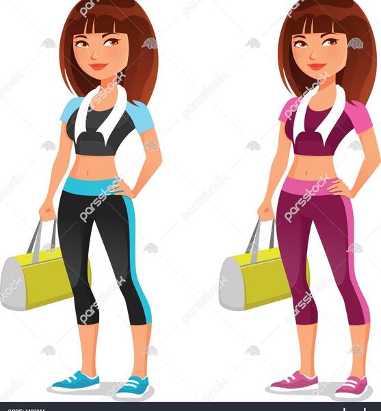 عکس ورزشی دخترانه کارتونی
