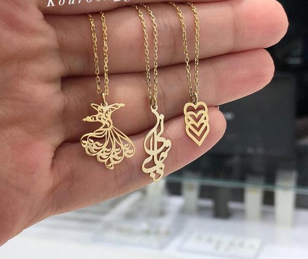 عکس گردنبند طلا دخترانه ظریف