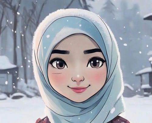 عکس دخترانه با برف