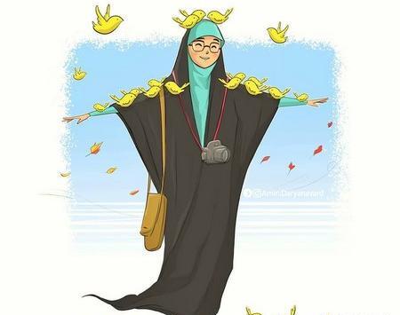 عکس دخترانه چادری فانتزی