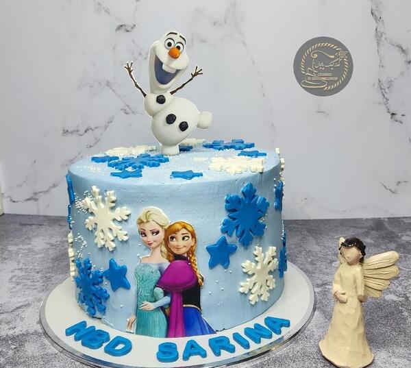 عکس کیک دخترانه آبی