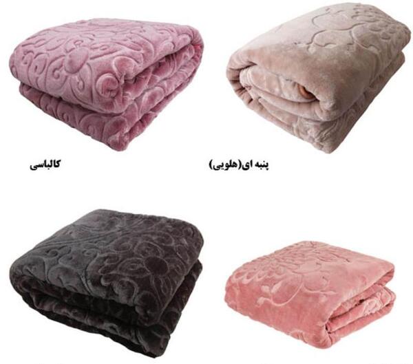 عکس پتو دونفره گل برجسته