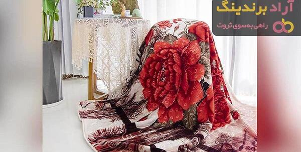 عکس پتو دونفره گل برجسته