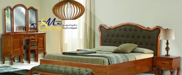 عکس تخت دونفره قهوه ای