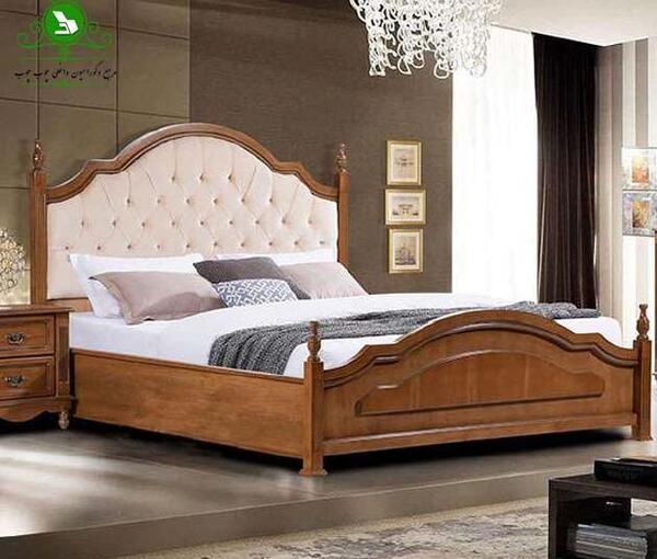 عکس تخت دونفره قهوه ای