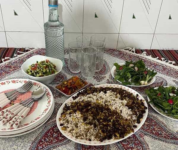 عکس شام دونفره ساده