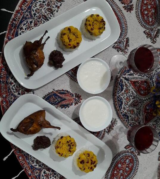 عکس شام دونفره ساده