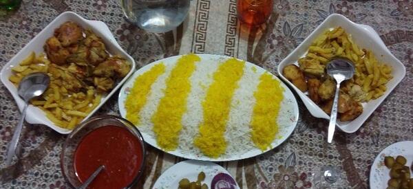 عکس شام دونفره ساده